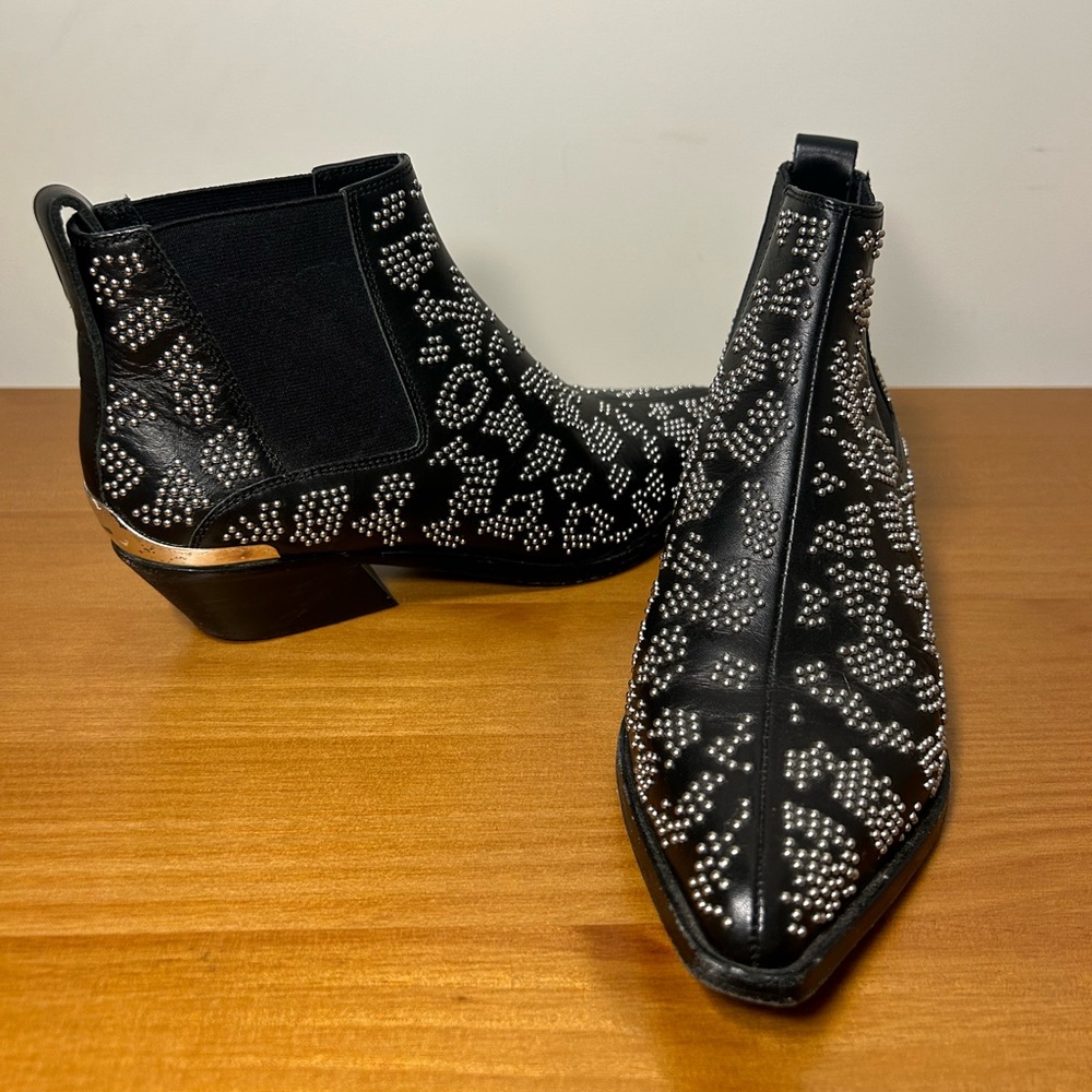 Rag & Bone Westin Boot. Genuine leather, leopard studded, ankle booties